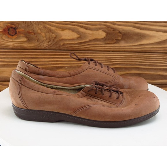 SAS Size 8.5 Oxford‎ Brown Leather Narrow Lace Up Women - Picture 5 of 11